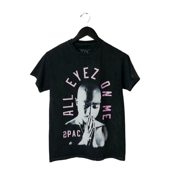 NEW 2Pac Rap Tee All Eyez On Me T Shirt Stone Wash Tour Concert Music Small S - Picture 1 of 10